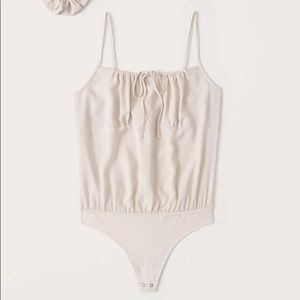 Cinched Tie-Front Cami Bodysuit